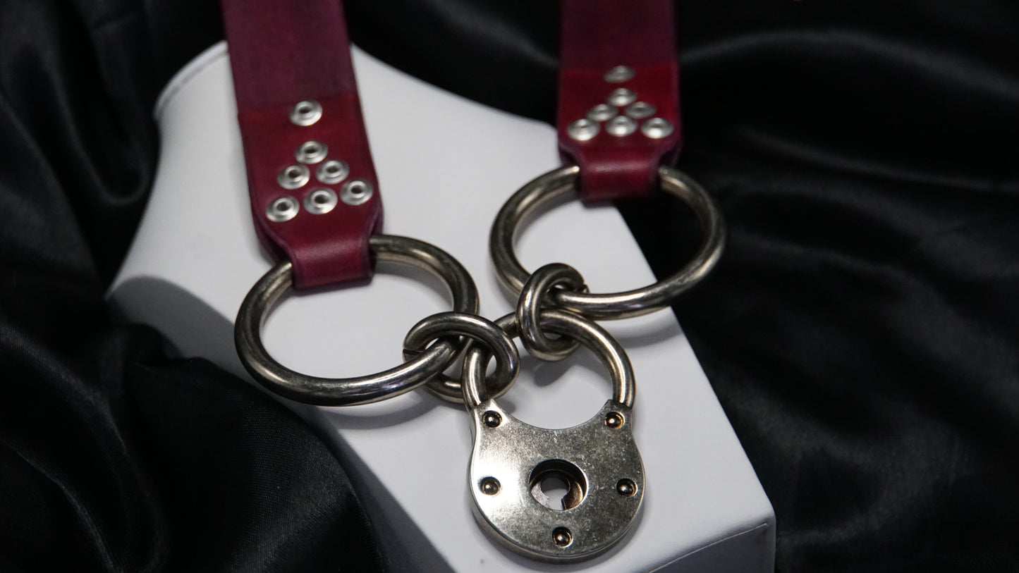 "CLEVY" BORDEAUX COLLIER CADENAS