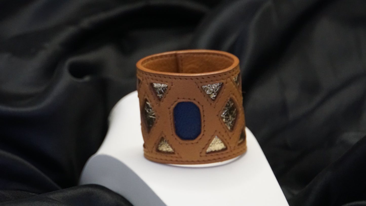 "ÉGYPTE" BRACELET BLEU MARRON